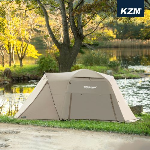 KZM Tier Dome GT Cream 3-4 person tent-Goritta Works Sdn. Bhd. 202501017603 (1619017-X)
