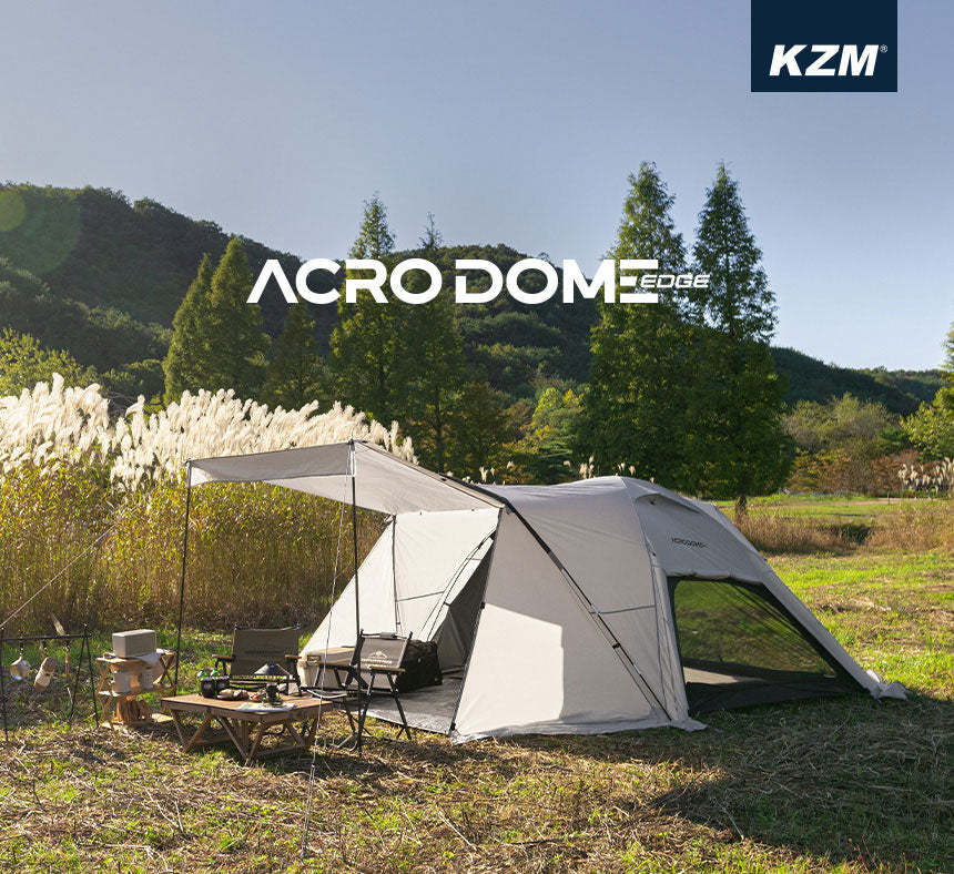 KZM Acro Dome Edge Beige 3-4 person tent-Goritta Works Sdn. Bhd. 202501017603 (1619017-X)