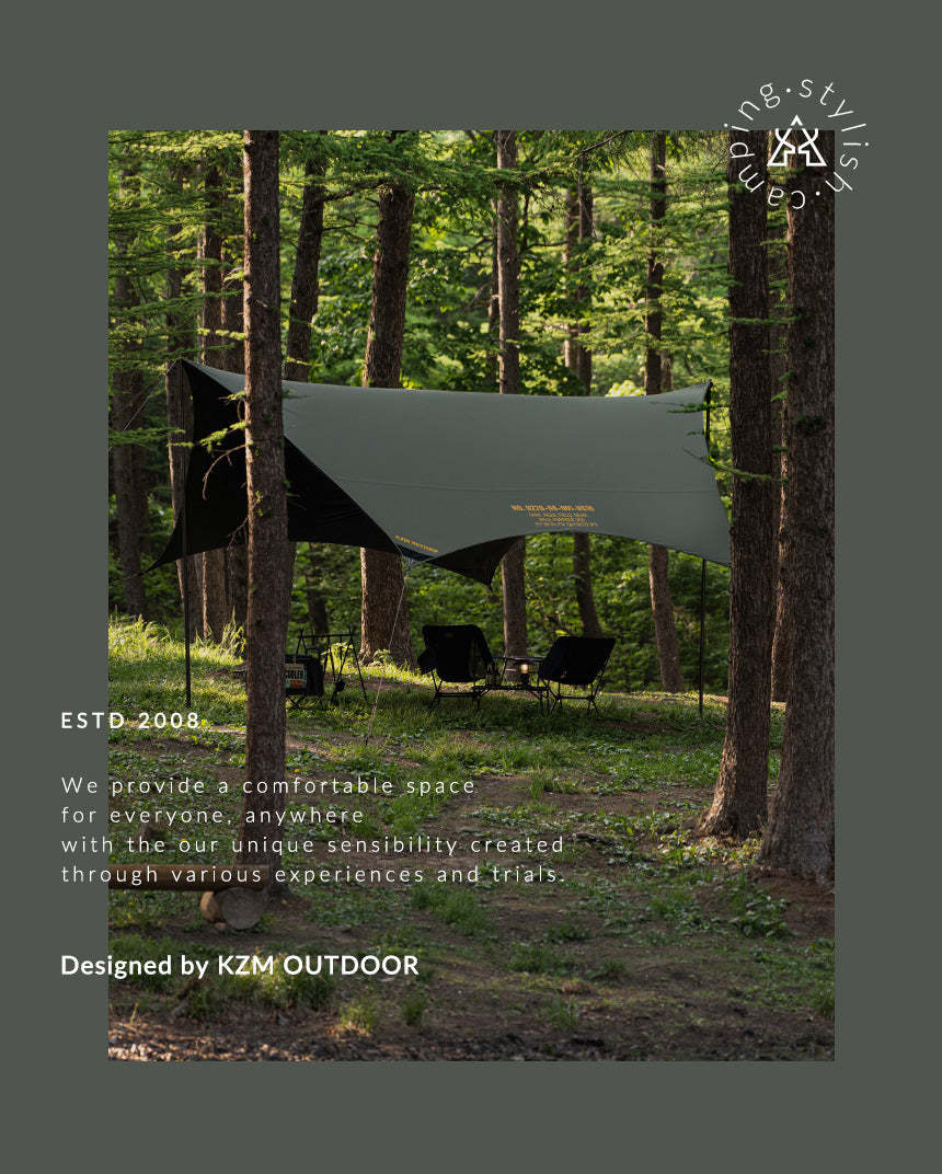 KZM Wild Field Hexa Tarp - Khaki – Goritta Works Sdn. Bhd