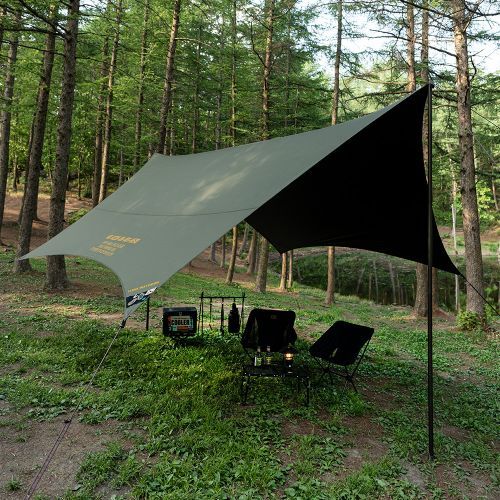 KZM Wild Field Hexa Tarp - Khaki – Goritta Works Sdn. Bhd