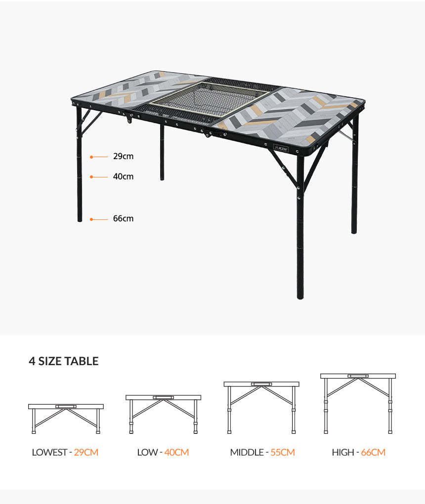KZM Connect 3 Folding BBQ Table-Goritta Works Sdn. Bhd. 202501017603 (1619017-X)
