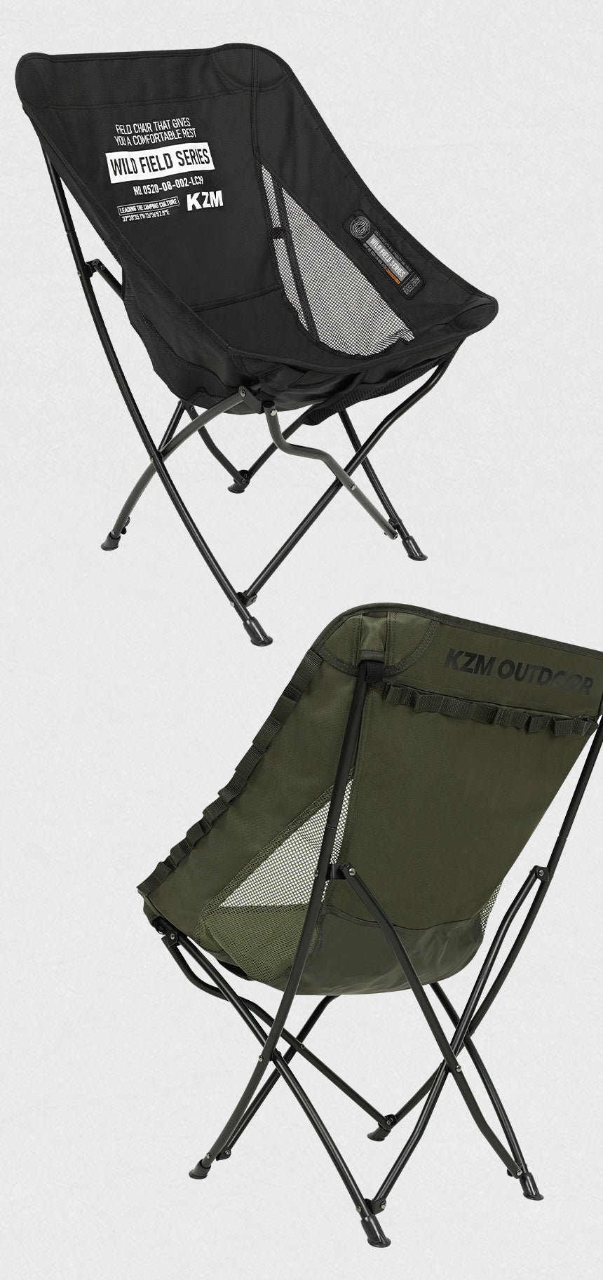 KZM Field Trekker Chair Low - Black-Goritta Works Sdn. Bhd. 202501017603 (1619017-X)
