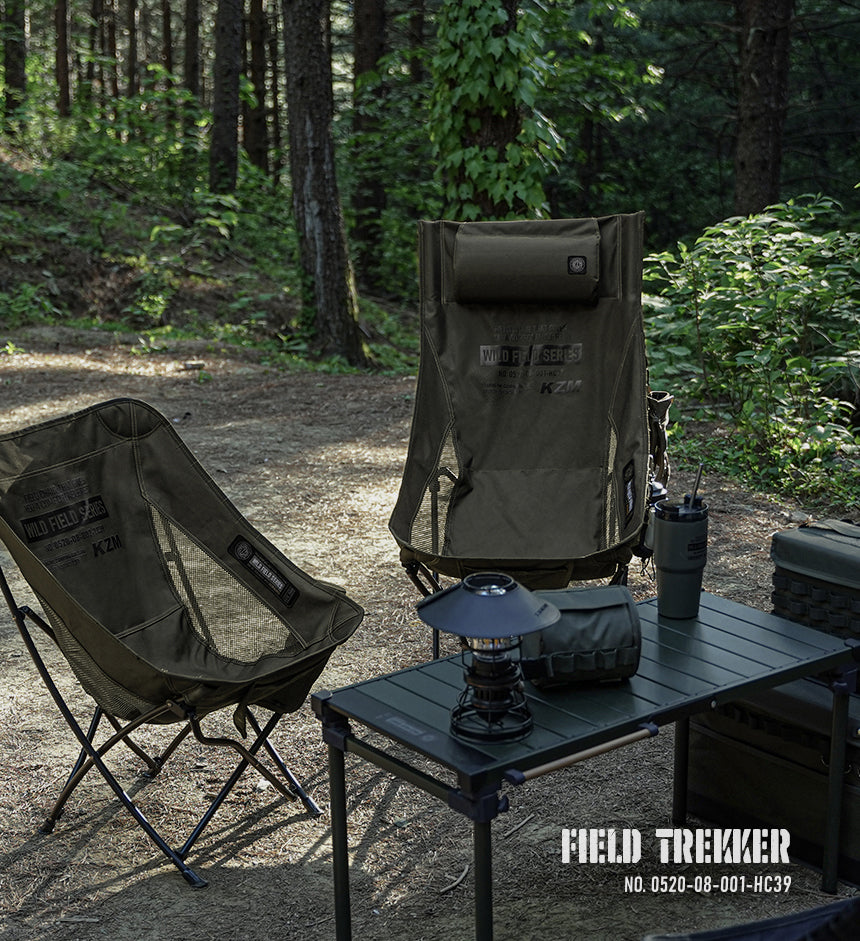 KZM Field Trekker Chair High - Black-Goritta Works Sdn. Bhd. 202501017603 (1619017-X)