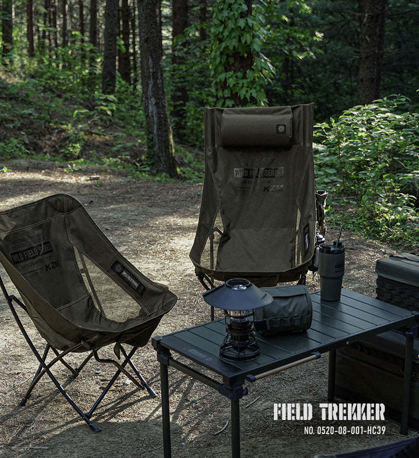 KZM Field Trekker Chair High - Black-Goritta Works Sdn. Bhd. 202501017603 (1619017-X)