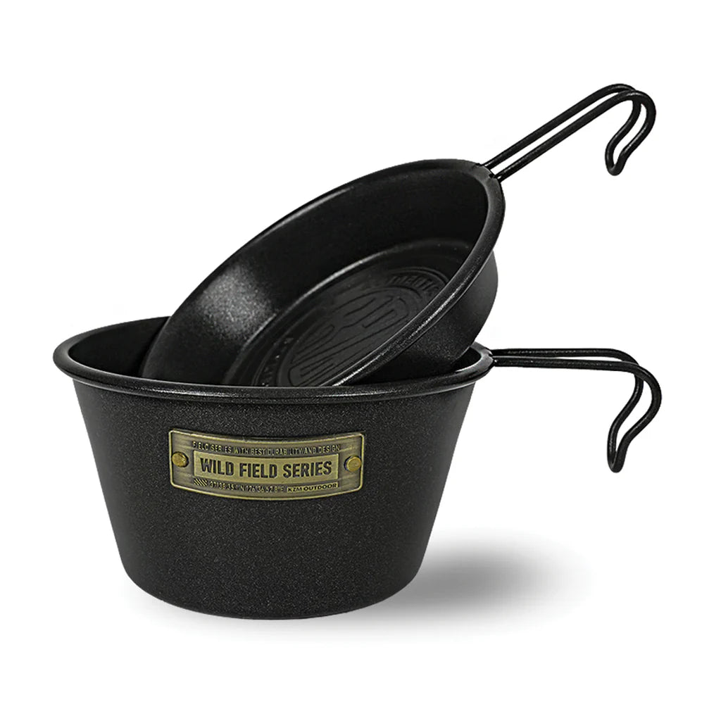 KZM Field Craft Sierra Cup 2P Set - Black