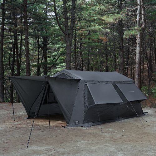 KZM Wild Field Oscar House  3-4Person Tent - Charcoal