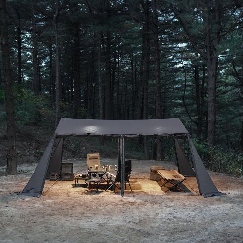 KZM Wild Field Oscar House  3-4Person Tent - Charcoal