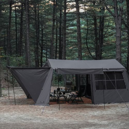 KZM Wild Field Oscar House  3-4Person Tent - Charcoal