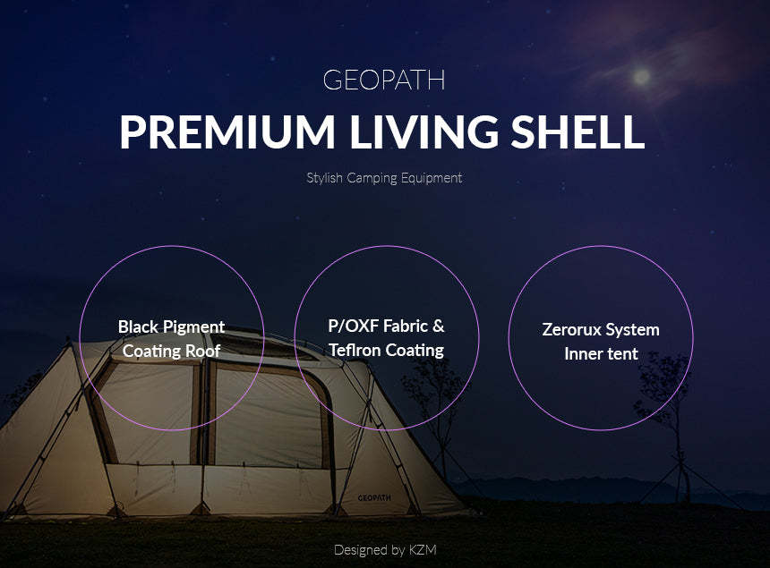 KZM Geopath 4-5 Person Tent - Gray-Goritta Works Sdn. Bhd. 202501017603 (1619017-X)