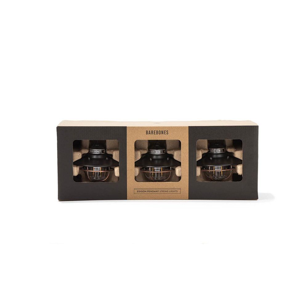 Barebones Edison String Lights Copper with packaging