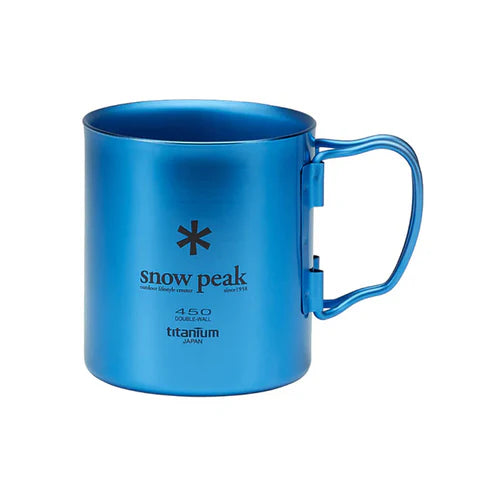 Snow Peak Ti-Double 450 Anodized Cup - Blue-Goritta Works Sdn. Bhd. 202501017603 (1619017-X)