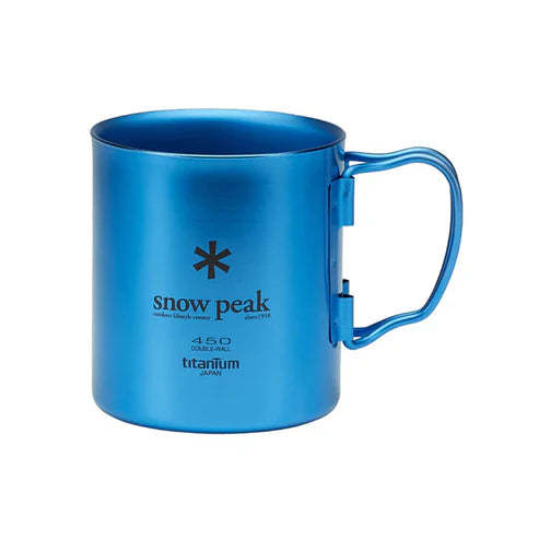 Snow Peak Ti-Double 450 Anodized Cup - Blue-Goritta Works Sdn. Bhd. 202501017603 (1619017-X)