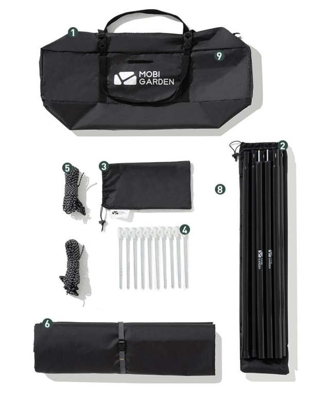 Mobi Garden 410 Black Coating Tarp - Black