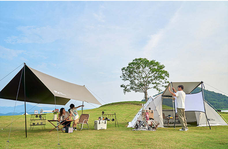 Mobi Garden 410 Black Coating Tarp - Tan