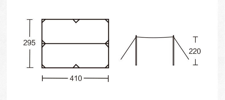 Mobi Garden 410 Black Coating Tarp - Black