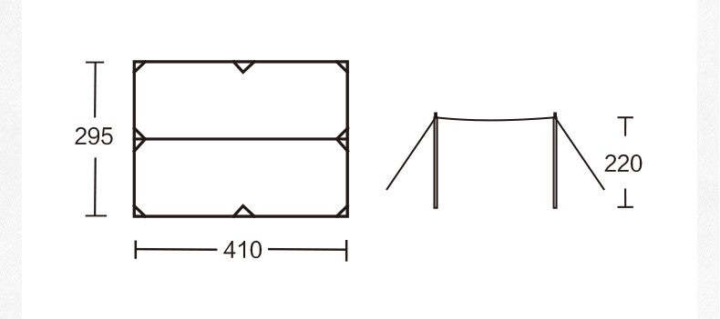 Mobi Garden 410 Black Coating Tarp - Black