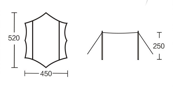 Mobi Garden 520 Black Coating Tarp - Black