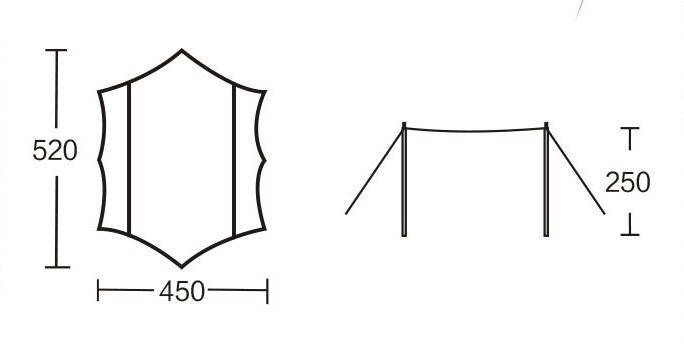 Mobi Garden 520 Black Coating Tarp - Black