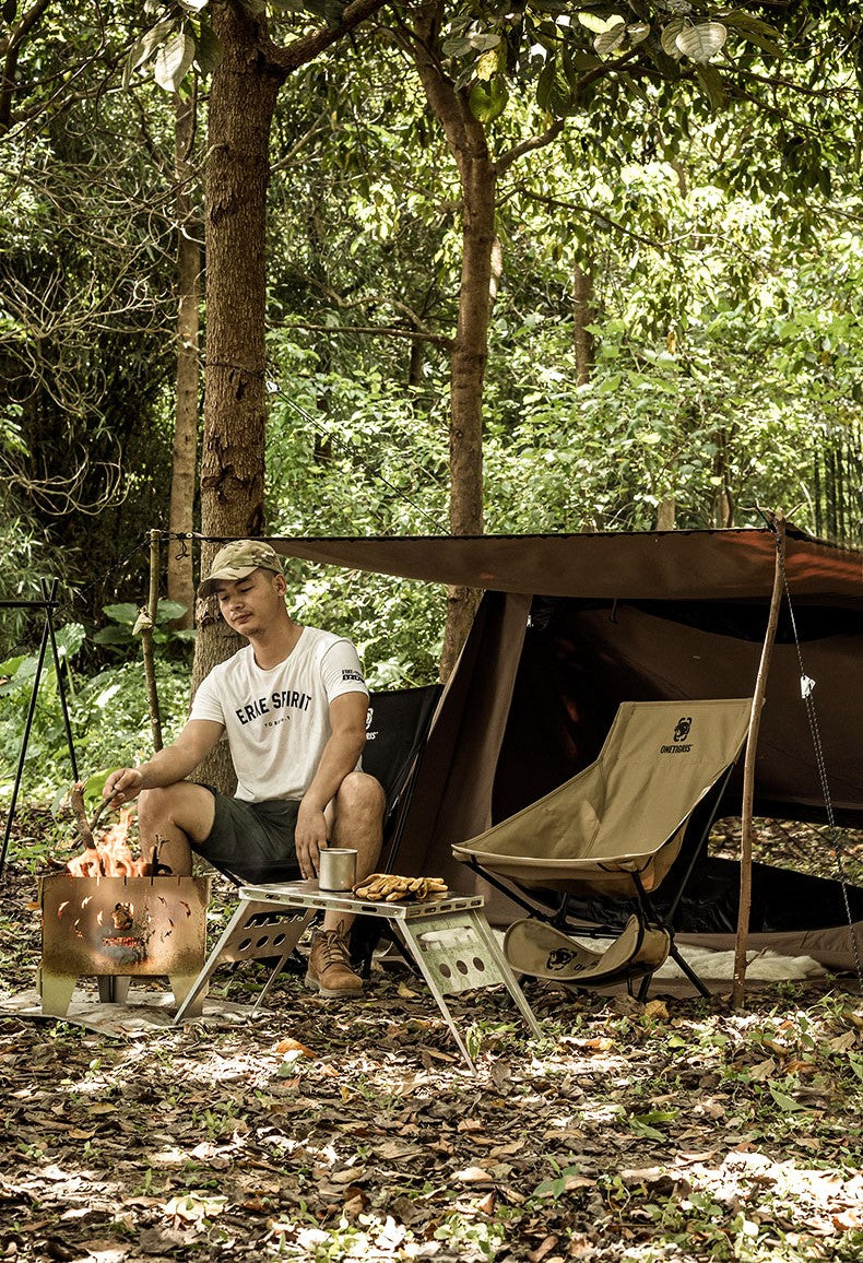 OneTigris Portable Camping Chair Large - Coyote Brown-Goritta Works Sdn. Bhd. 202501017603 (1619017-X)
