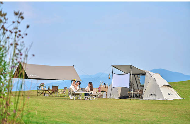 Mobi Garden 410 Black Coating Tarp - Tan