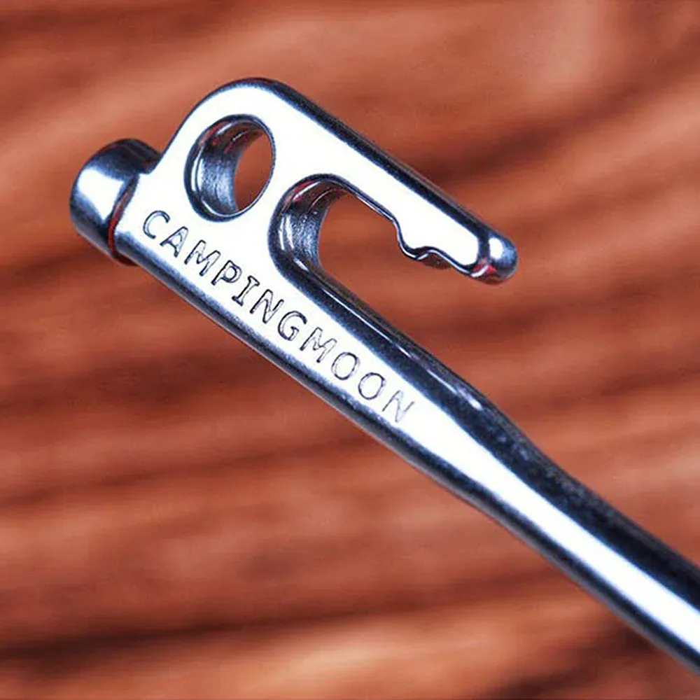 Campingmoon 6 Pieces Tent Pegs Silver - 35CM