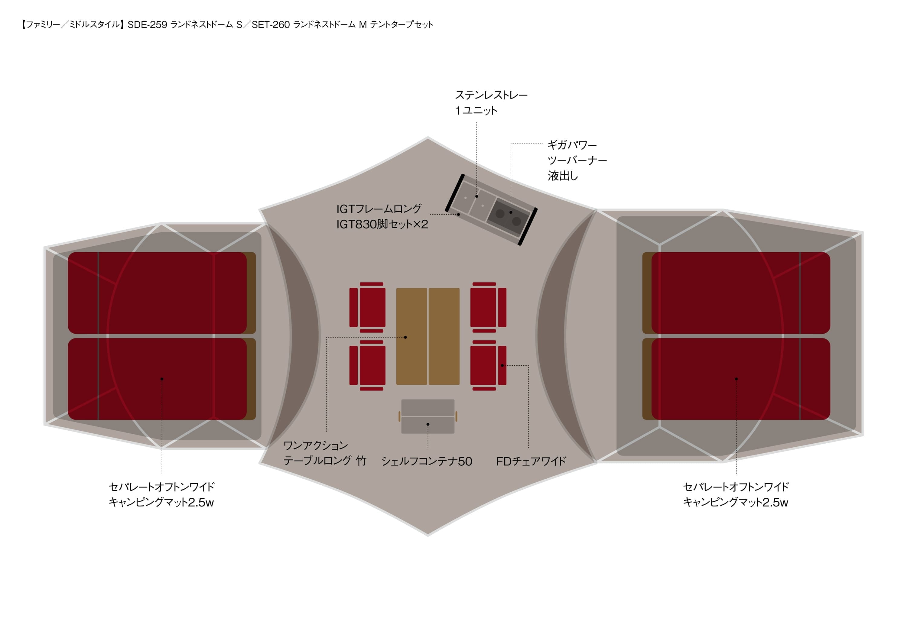 Snow Peak Land Nest Medium 3-4 person Tent with Tent Set-Goritta Works Sdn. Bhd. 202501017603 (1619017-X)
