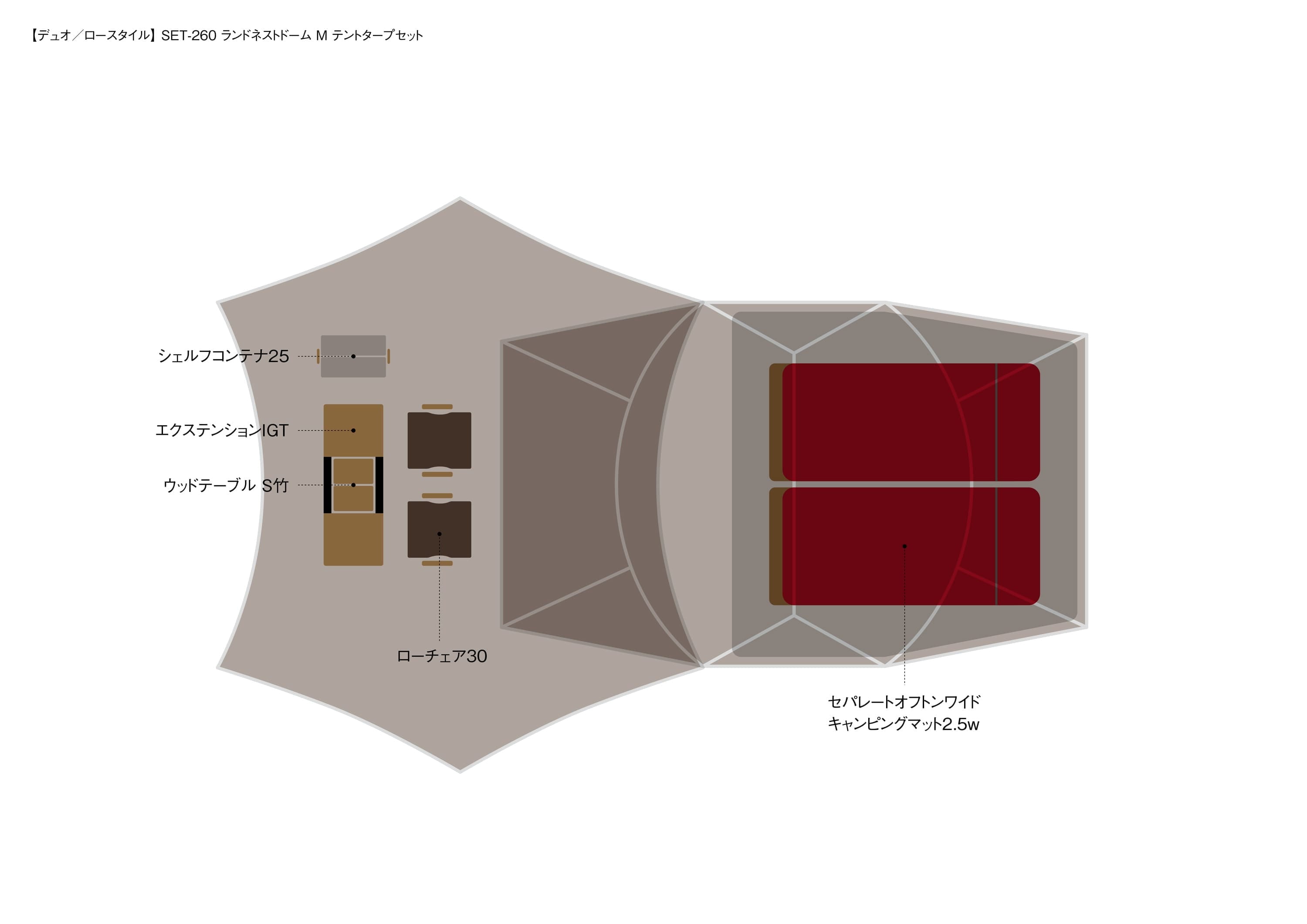 Snow Peak Land Nest Medium 3-4 person Tent with Tent Set – Goritta