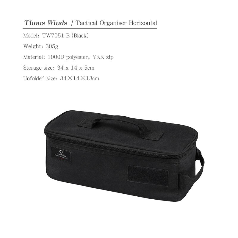 Thous Winds Tactical Organiser Horizontal - Black-Goritta Works Sdn. Bhd. 202501017603 (1619017-X)