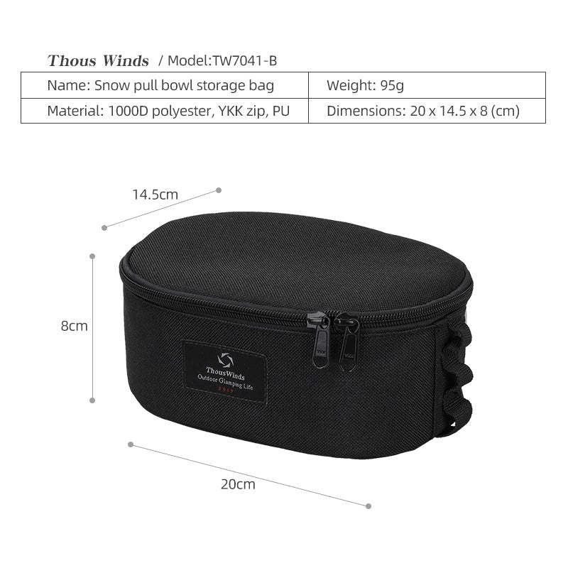 Thous Winds Sierra Bowl Storage Bag - Black