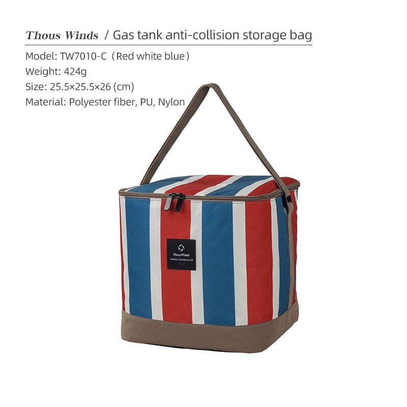 Thous Winds Gas Tank Anti-Collision Storage Bag - Red, White & Blue