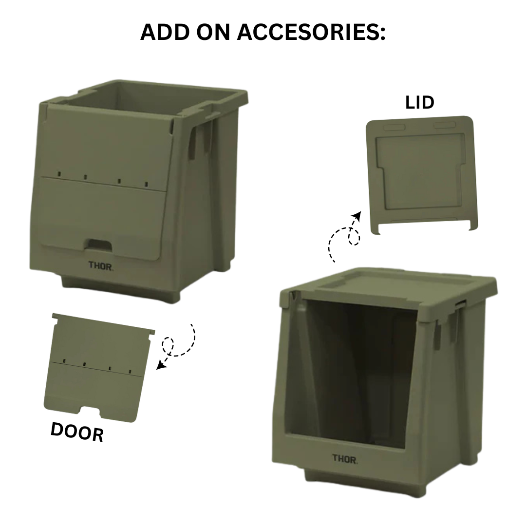 [Copy]THOR Stacking Shelf Container 20L - Olive Drab