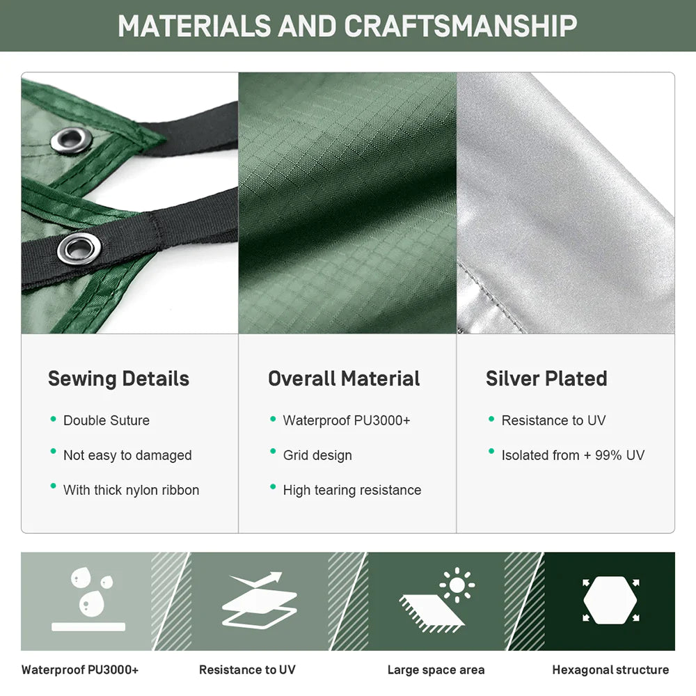 Etrol Flying Squirrel Rainfly 4-6 person Tarp - Green-Goritta Works Sdn. Bhd. 202501017603 (1619017-X)