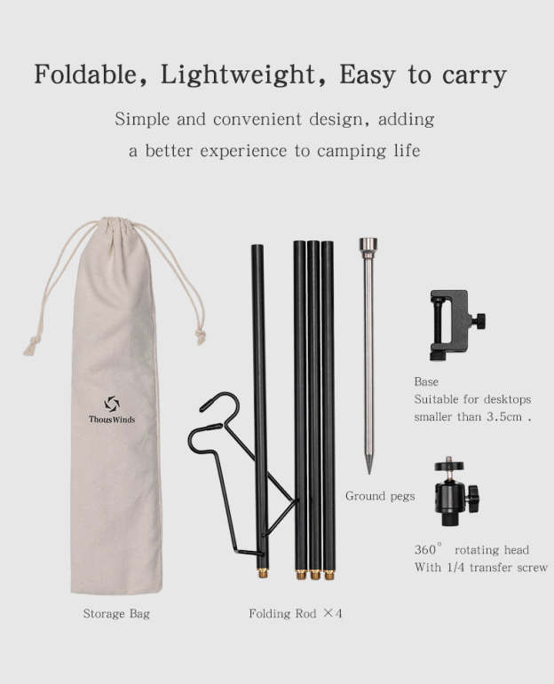 ThousWinds M10 Lightweight Foldable Pole-Goritta Works Sdn. Bhd. 202501017603 (1619017-X)