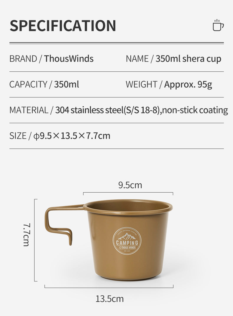 Thous Winds 350ml Sierra Cup - Black-Goritta Works Sdn. Bhd. 202501017603 (1619017-X)