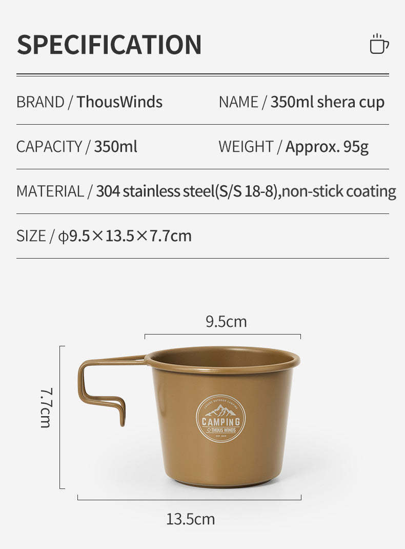 Thous Winds 350ml Sierra Cup - Black-Goritta Works Sdn. Bhd. 202501017603 (1619017-X)