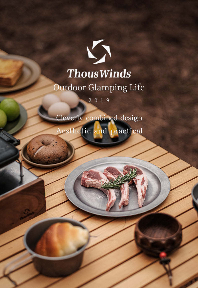 Thous Winds Small Vintage Dinner Plate - Black