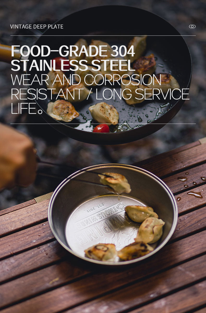 Thous Winds Vintage Deep Plate - Black-Goritta Works Sdn. Bhd. 202501017603 (1619017-X)