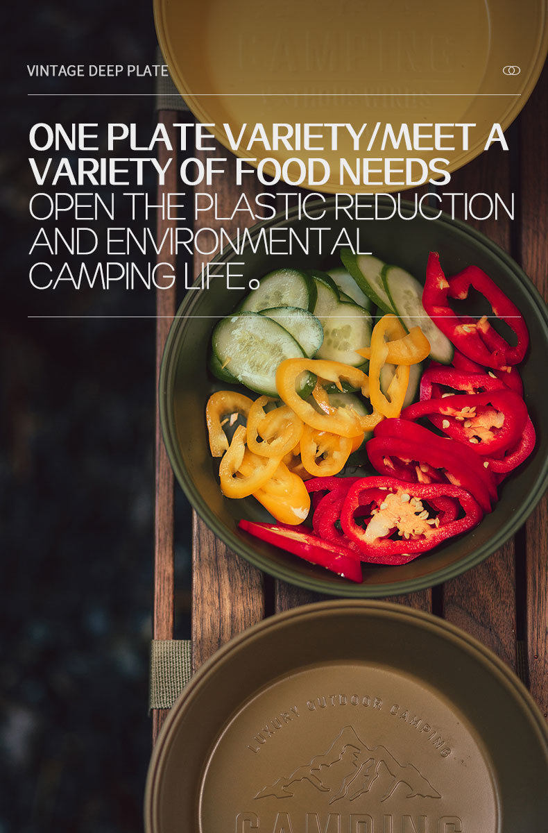 Thous Winds Vintage Deep Plate - Black-Goritta Works Sdn. Bhd. 202501017603 (1619017-X)