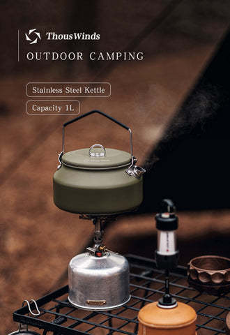 Thous Winds 1L Stainless Steel Kettle - Olive Green-Goritta Works Sdn. Bhd. 202501017603 (1619017-X)