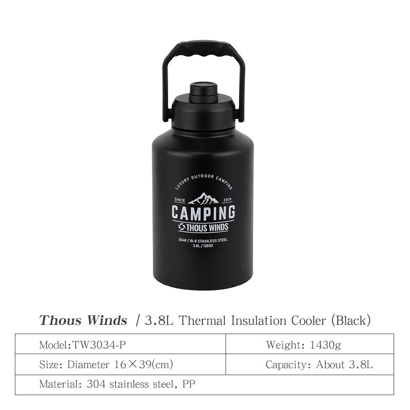 Thous Winds 3.8L Thermal Insulation Cooler - Black-Goritta Works Sdn. Bhd. 202501017603 (1619017-X)