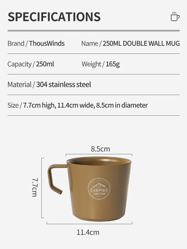 ThousWinds 250ml Double Wall Mug - Olive Green-Goritta Works Sdn. Bhd. 202501017603 (1619017-X)