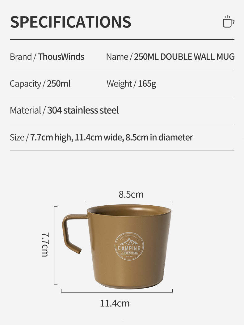 ThousWinds 250ml Double Wall Mug - Olive Green-Goritta Works Sdn. Bhd. 202501017603 (1619017-X)