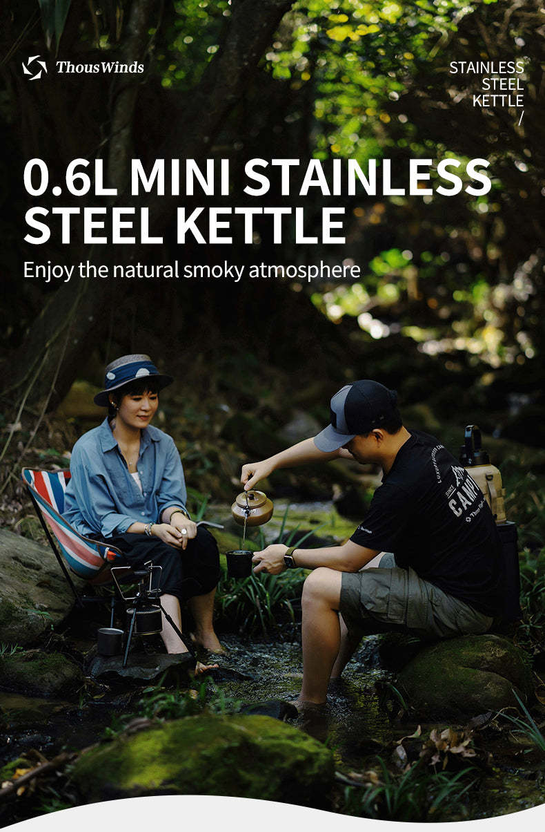 Thous Winds 0.6L Mini Stainless Steel Kettle - Sand