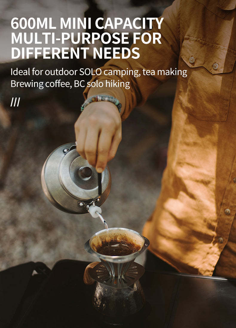 Thous Winds 0.6L Mini Stainless Steel Kettle - Sand