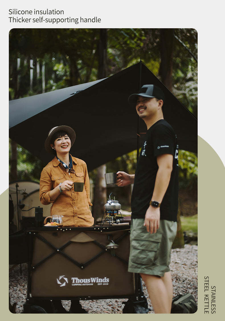 Thous Winds 0.6L Mini Stainless Steel Kettle - Sand