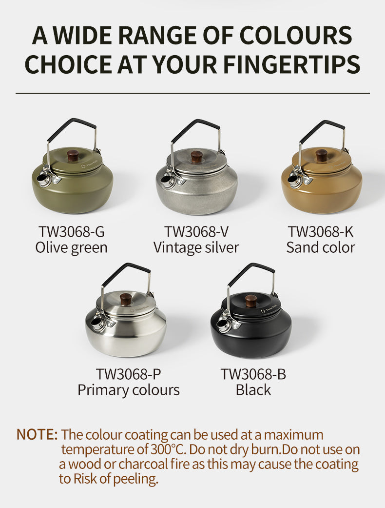 Thous Winds 0.6L Mini Stainless Steel Kettle - Sand