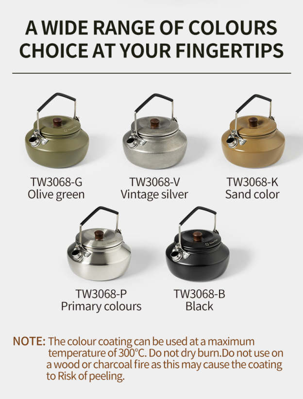 Thous Winds 0.6L Mini Stainless Steel Kettle - Sand