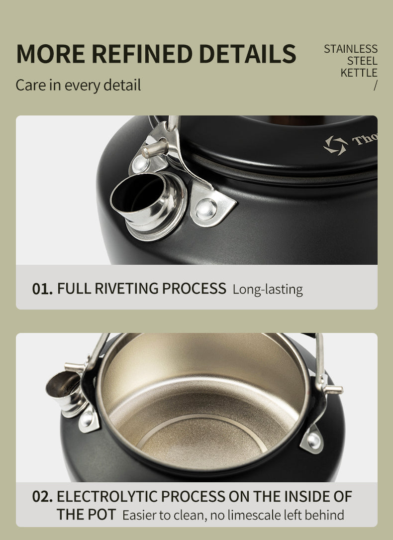 Thous Winds 0.6L Mini Stainless Steel Kettle - Sand