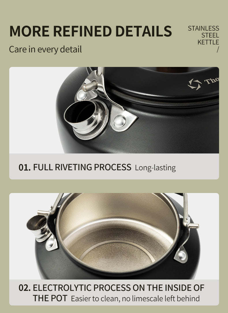 Thous Winds 0.6L Mini Stainless Steel Kettle - Sand