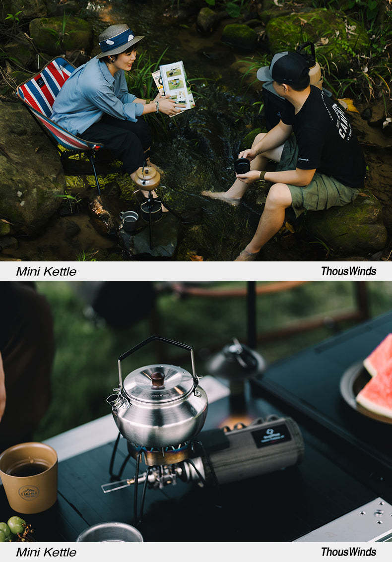 Thous Winds 0.6L Mini Stainless Steel Kettle - Sand